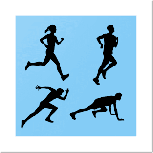 Running Figures - Cool design Posters and Art